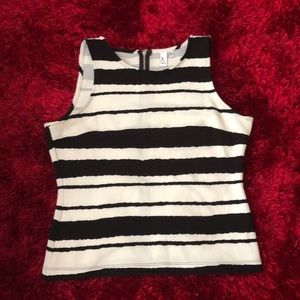 Black and white blouse